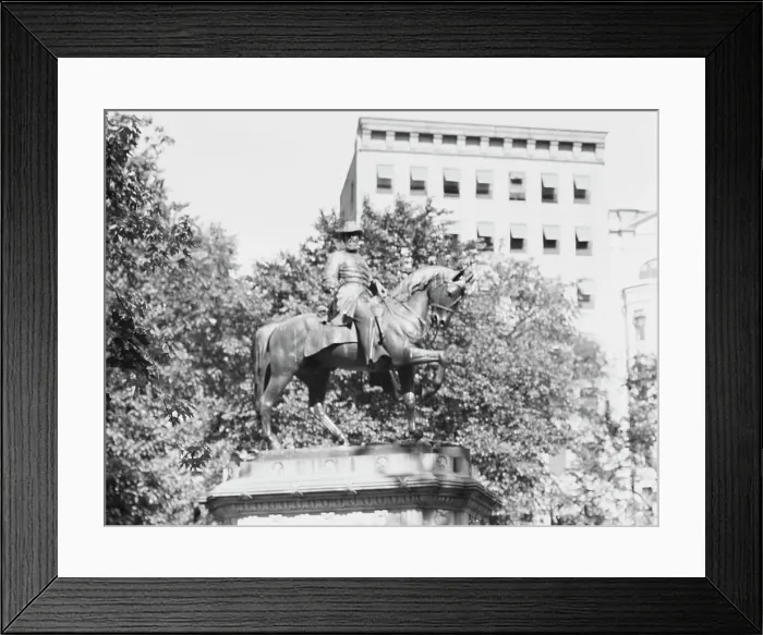 Framed Print : James B. McPherson - Equestrian statues in Washington, D.C. between 1911 and 1942. Creator: Arnold Genthe Framed Print : James B. McPherson - Equestrian statues in Washington, D.C. between 1911 and 1942. Creator: Arnold Genthe