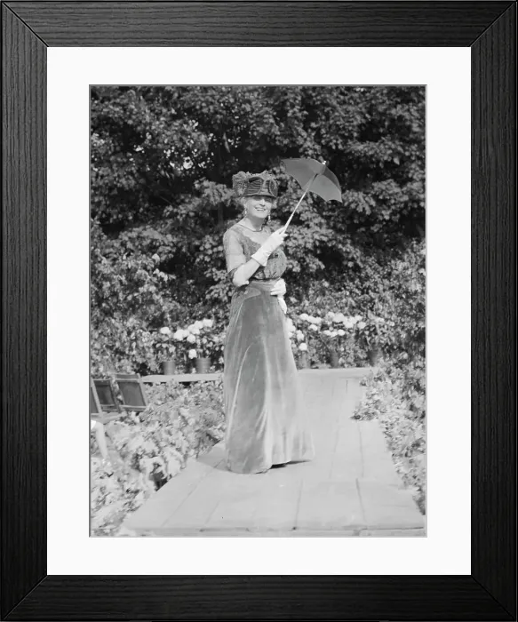 Framed Print : Fashion show, East Hampton, Long Island, between 1933 and 1942. Creator: Arnold Genthe Framed Print : Fashion show, East Hampton, Long Island, between 1933 and 1942. Creator: Arnold Genthe