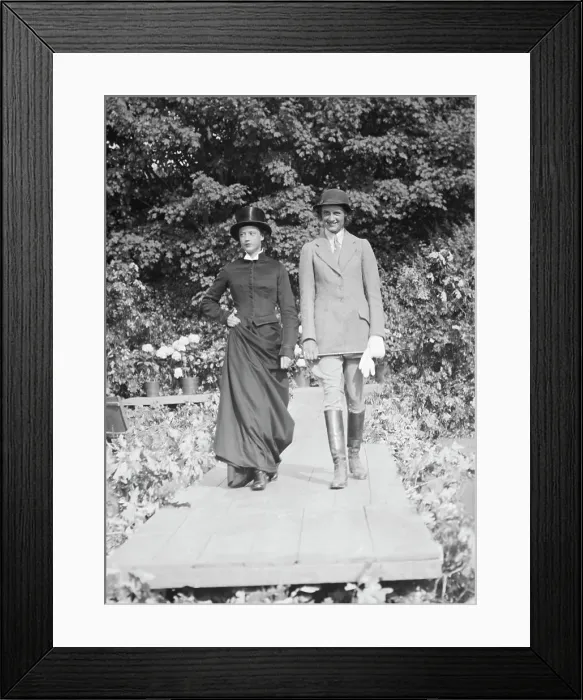 Framed Print : Fashion show, East Hampton, Long Island, between 1933 and 1942. Creator: Arnold Genthe Framed Print : Fashion show, East Hampton, Long Island, between 1933 and 1942. Creator: Arnold Genthe