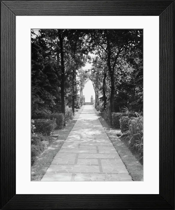 Framed Print : Garden in East Hampton, Long Island, between 1933 and 1942. Creator: Arnold Genthe Framed Print : Garden in East Hampton, Long Island, between 1933 and 1942. Creator: Arnold Genthe