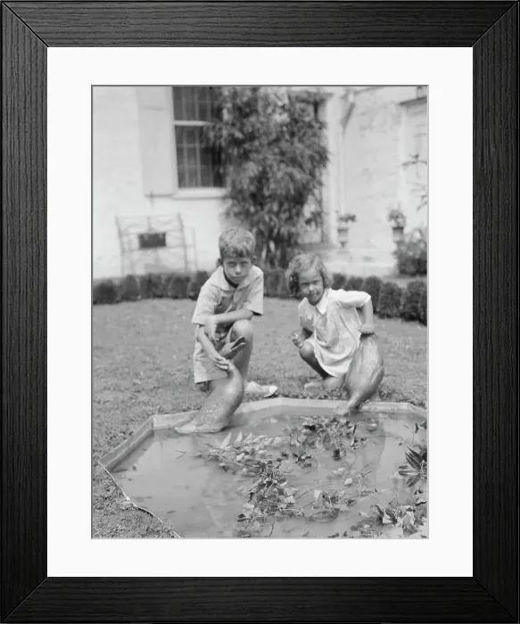 Framed Print : Children of Victor Harris, outdoors, 1932. Creator: Arnold Genthe Framed Print : Children of Victor Harris, outdoors, 1932. Creator: Arnold Genthe