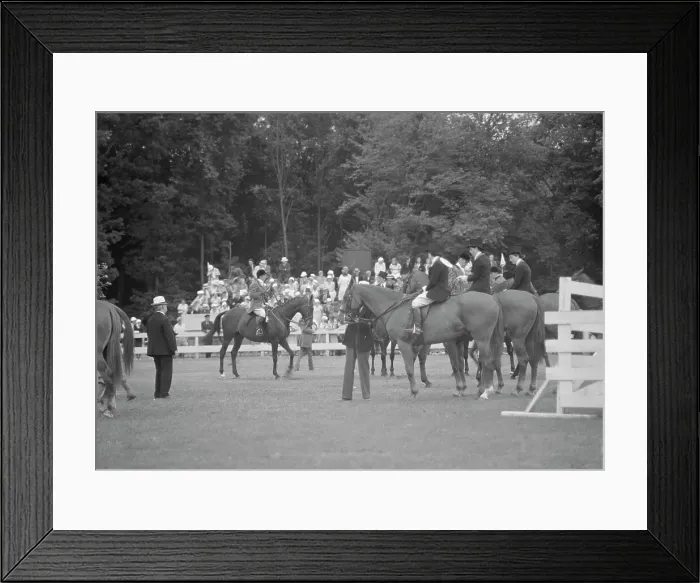 Framed Print : Horse show in Westport, Connecticut, between 1911 and 1942. Creator: Arnold Genthe Framed Print : Horse show in Westport, Connecticut, between 1911 and 1942. Creator: Arnold Genthe