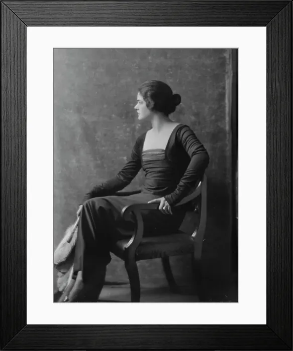 Framed Print : Miss Lydia Hoyt, portrait photograph, 1918 Feb. 6. Creator: Arnold Genthe Framed Print : Miss Lydia Hoyt, portrait photograph, 1918 Feb. 6. Creator: Arnold Genthe