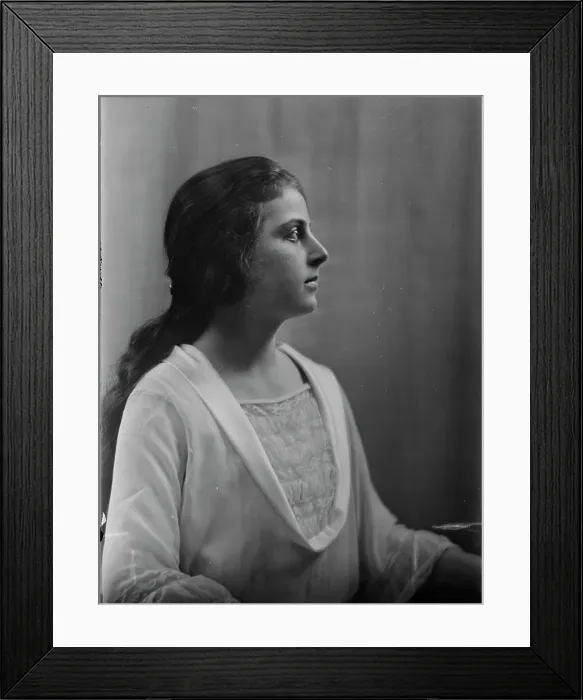 Framed Print : Miss Betty Kalisher, portrait photograph, 1919 June 23. Creator: Arnold Genthe Framed Print : Miss Betty Kalisher, portrait photograph, 1919 June 23. Creator: Arnold Genthe