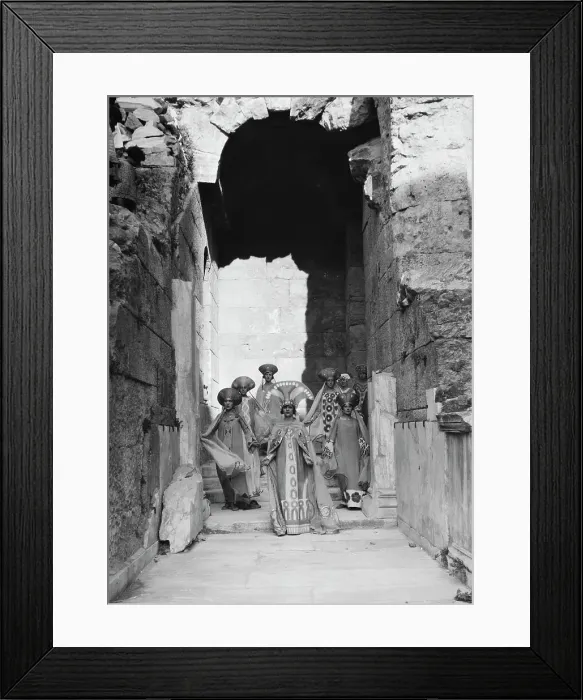 Framed Print : Kanellos dance group at ancient sites in Greece, 1929. Creator: Arnold Genthe Framed Print : Kanellos dance group at ancient sites in Greece, 1929. Creator: Arnold Genthe