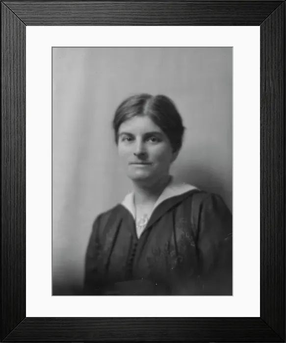 Framed Print : Miss Charlotte Hoffman Kellogg, portrait photograph, 1918. Creator: Arnold Genthe Framed Print : Miss Charlotte Hoffman Kellogg, portrait photograph, 1918. Creator: Arnold Genthe