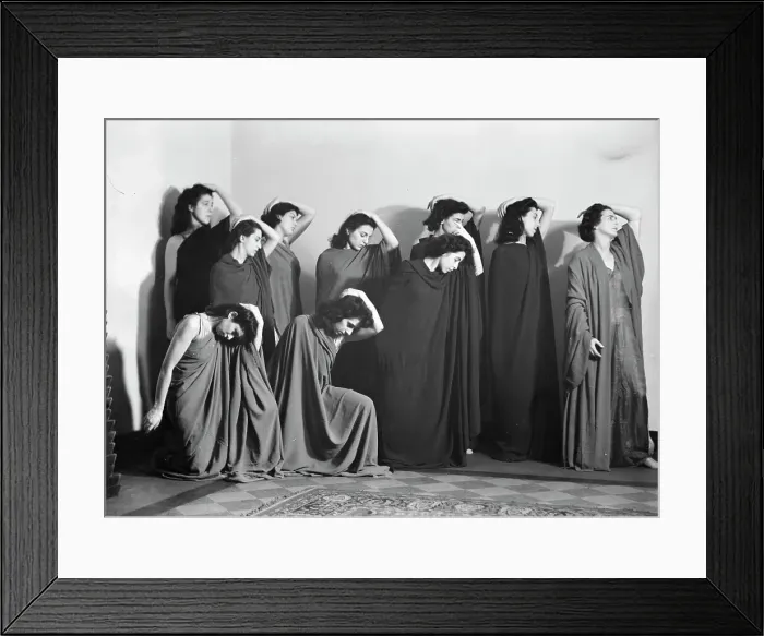 Framed Print : Maria Theresa Duncan and dancers, between 1911 and 1942. Creator: Arnold Genthe Framed Print : Maria Theresa Duncan and dancers, between 1911 and 1942. Creator: Arnold Genthe