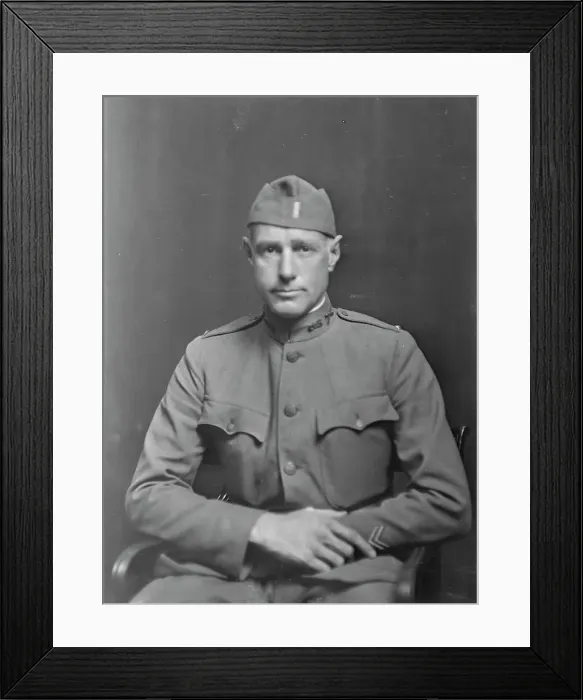 Framed Print : Lieutenant E.T.H. Metcalf, portrait photograph, 1918 Sept. 10. Creator: Arnold Genthe