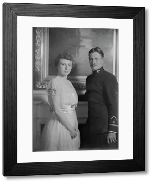 Framed Print : Mr. Miller and Miss Carnegie, portrait photograph, 1918 Dec. 11. Creator: Arnold Genthe Framed Print : Mr. Miller and Miss Carnegie, portrait photograph, 1918 Dec. 11. Creator: Arnold Genthe