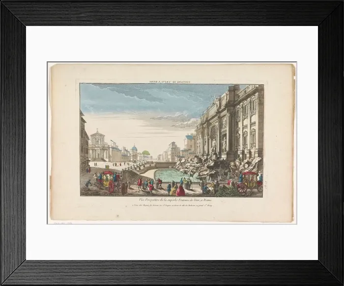 Framed Print : View of the Trevi Fountain in Rome, 1735-1805. Creator: Unknown Framed Print : View of the Trevi Fountain in Rome, 1735-1805. Creator: Unknown