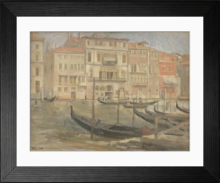Framed Print : On the Grand Canal in Venice, 1909. Creator: Karl Schou Framed Print : On the Grand Canal in Venice, 1909. Creator: Karl Schou
