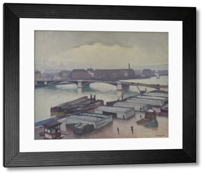Framed Print : Quai de Paris at Rouen. Rainy Weather, 1910-1914. Creator: Albert Marquet Framed Print : Quai de Paris at Rouen. Rainy Weather, 1910-1914. Creator: Albert Marquet