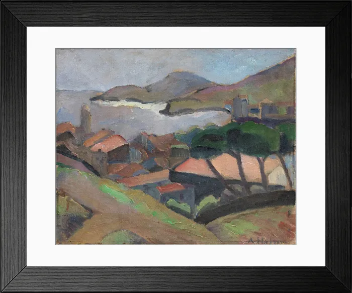 Framed Print : View of Collioure, 1913. Creator: Astrid Holm Framed Print : View of Collioure, 1913. Creator: Astrid Holm