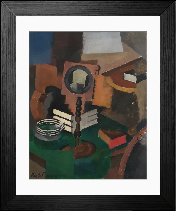 Framed Print : Still Life, 1913. Creator: Roger de la Fresnaye Framed Print : Still Life, 1913. Creator: Roger de la Fresnaye