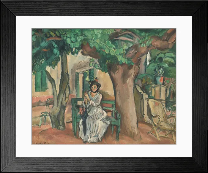 Framed Print : The Lady on the Terrace, 1914. Creator: Othon Friesz Framed Print : The Lady on the Terrace, 1914. Creator: Othon Friesz