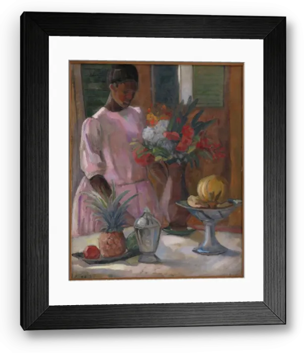 Framed Print : Rose Laying the Table, 1914. Creator: Astrid Holm Framed Print : Rose Laying the Table, 1914. Creator: Astrid Holm
