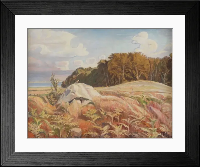 Framed Print : Stendysse on the edge of the forest, Dyrnæs, 1919. Creator: Poul S. Christiansen Framed Print : Stendysse on the edge of the forest, Dyrnæs, 1919. Creator: Poul S. Christiansen