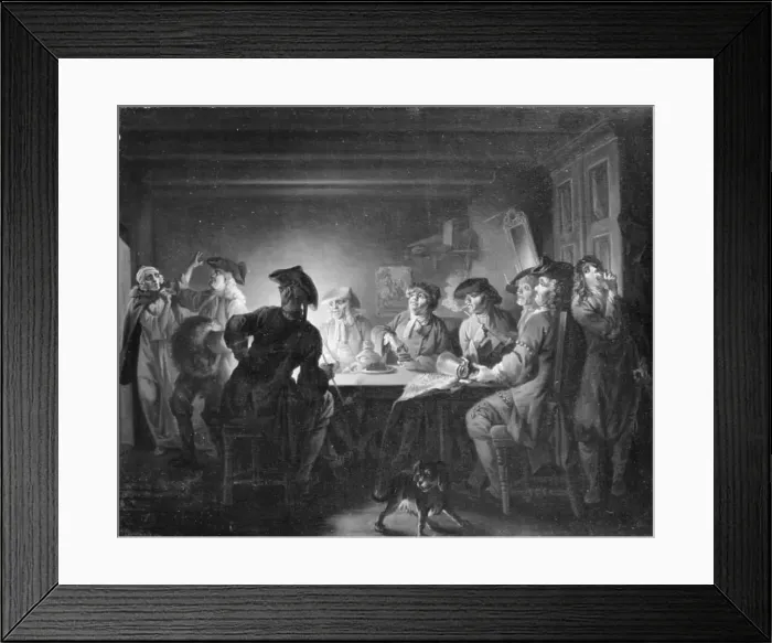 Framed Print : The Political Pitcher, Act II, Scene 2; Holberg Gallery, 1810-1828. Creator: Christian August Lorentzen Framed Print : The Political Pitcher, Act II, Scene 2; Holberg Gallery, 1810-1828. Creator: Christian August Lorentzen