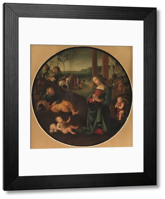 Framed Print : The Holy Family, 1465-1523. Creator: Perugino Framed Print : The Holy Family, 1465-1523. Creator: Perugino