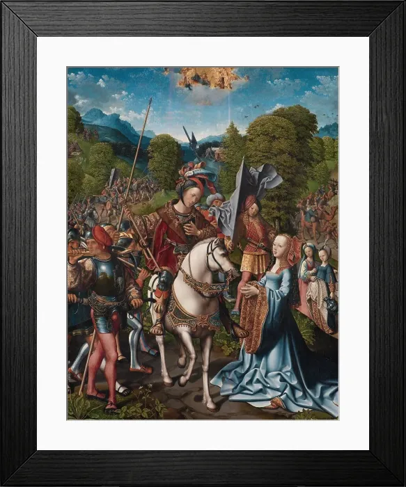 Framed Print : David and Abigail, 1485-1533. Creator: Jacob Cornelisz. van Oostsanen Framed Print : David and Abigail, 1485-1533. Creator: Jacob Cornelisz. van Oostsanen