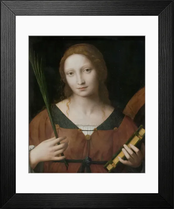 Framed Print : St Catherine of Alexandria, 1495-1532. Creators: Leonardo da Vinci, Bernardino Luini Framed Print : St Catherine of Alexandria, 1495-1532. Creators: Leonardo da Vinci, Bernardino Luini