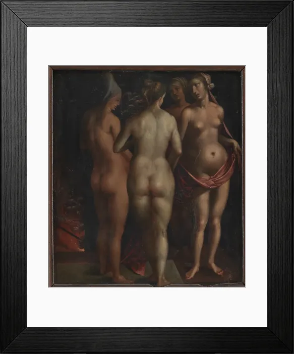 Framed Print : Venus and the Three Graces, 1497-1596. Creator: Copy after Albrecht Dürer (1471-1528) Framed Print : Venus and the Three Graces, 1497-1596. Creator: Copy after Albrecht Dürer (1471-1528)