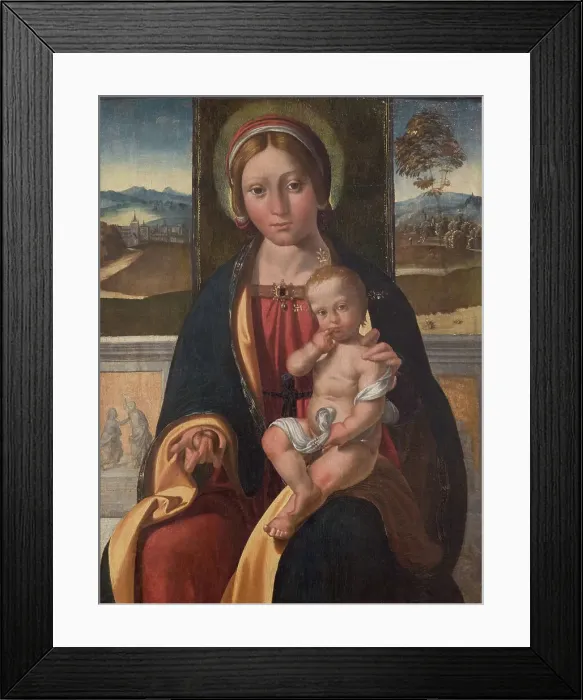 Framed Print : The Virgin and Child, 1497-1500. Creator: Benvenuto Tisi da Garofalo Framed Print : The Virgin and Child, 1497-1500. Creator: Benvenuto Tisi da Garofalo