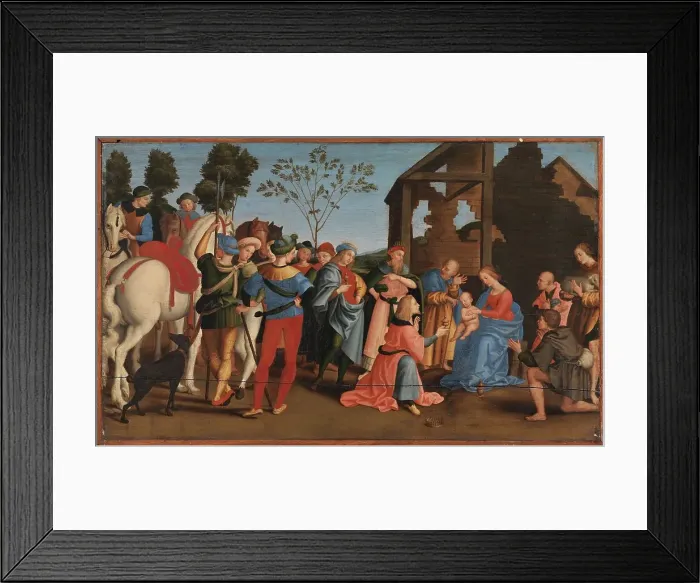 Framed Print : The Adoration of the Kings, 1500-1599. Creator: Raphael Framed Print : The Adoration of the Kings, 1500-1599. Creator: Raphael