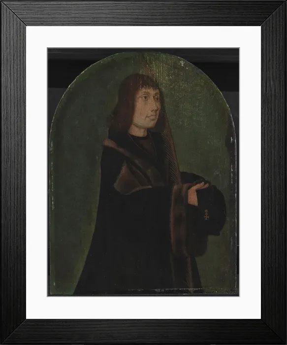 Framed Print : Portrait of a Man, 1501-1515. Creator: Master of Alkmaar Framed Print : Portrait of a Man, 1501-1515. Creator: Master of Alkmaar