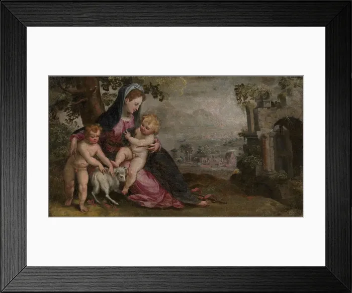 Framed Print : Mary with Jesus and John, 1503-1603. Creator: Lodewijk Toeput Framed Print : Mary with Jesus and John, 1503-1603. Creator: Lodewijk Toeput