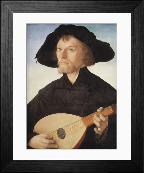 Framed Print : Portrait of a Lute Player, 1510-1562. Creators: Christoph Amberger, Jan van Scorel, Hans Holbein the Younger Framed Print : Portrait of a Lute Player, 1510-1562. Creators: Christoph Amberger, Jan van Scorel, Hans Holbein the Younger