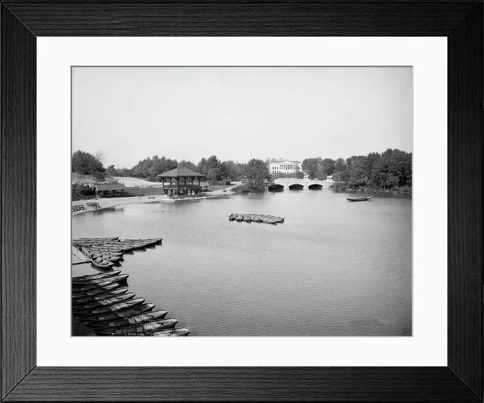 Framed Print : Boat landing, the park, Buffalo, N.Y. between 1900 and 1906. Creator: Unknown Framed Print : Boat landing, the park, Buffalo, N.Y. between 1900 and 1906. Creator: Unknown