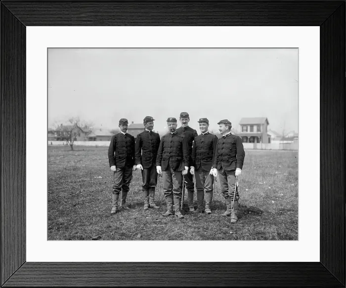 Framed Print : Group of Marine officers, between 1890 and 1901. Creator: Unknown