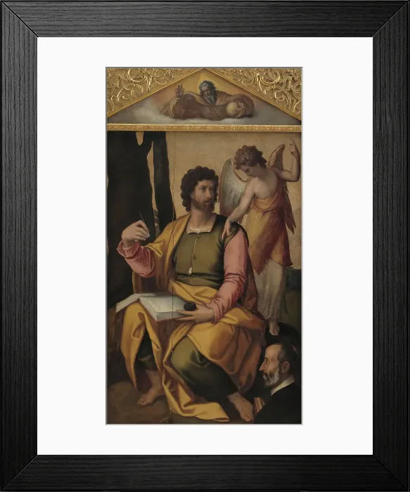 Framed Print : Matthew the Evangelist with Benefactor, 1516-1547. Creator: Perino del Vaga Framed Print : Matthew the Evangelist with Benefactor, 1516-1547. Creator: Perino del Vaga