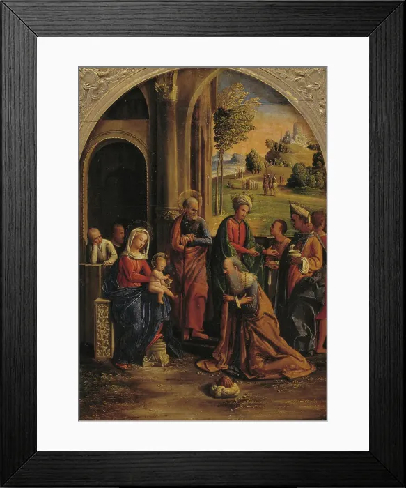 Framed Print : The Adoration of the Kings, 1522-1525. Creators: Ortolano, Benvenuto Tisi da Garofalo Framed Print : The Adoration of the Kings, 1522-1525. Creators: Ortolano, Benvenuto Tisi da Garofalo