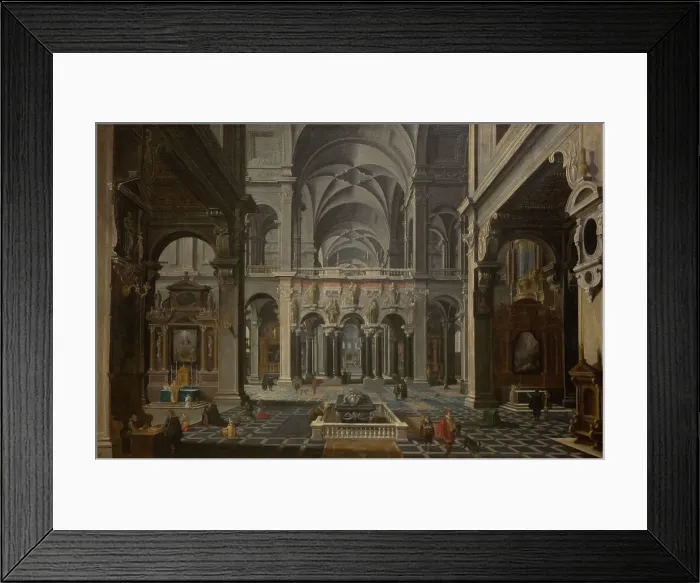 Framed Print : Church Interior; Interior of a Renaissance Church, 1530-1630. Creators: Bartholomeus van Bassen, Esaias van de Velde Framed Print : Church Interior; Interior of a Renaissance Church, 1530-1630. Creators: Bartholomeus van Bassen, Esaias van de Velde