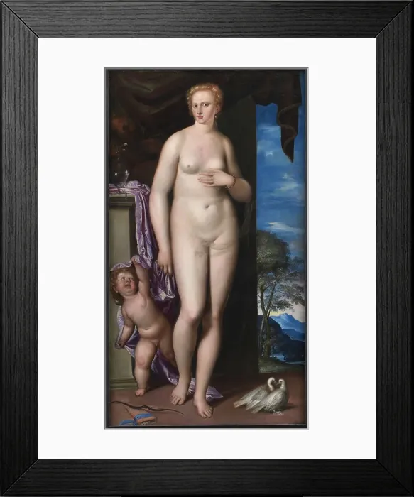 Framed Print : Venus and Cupid, 1531-1578. Creator: Simone Peterzano