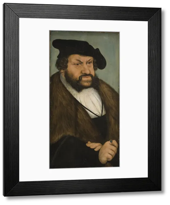Framed Print : Portrait of the Elector John the Steadfast of Saxony (1468-1532), 1531-1534. Creator: Lucas Cranach the Elder Framed Print : Portrait of the Elector John the Steadfast of Saxony (1468-1532), 1531-1534. Creator: Lucas Cranach the Elder