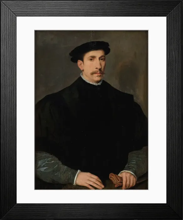 Framed Print : Portrait of a Man, 1535-1568. Creators: Willem Key, Hans Holbein the Younger, Pieter Pourbus Framed Print : Portrait of a Man, 1535-1568. Creators: Willem Key, Hans Holbein the Younger, Pieter Pourbus