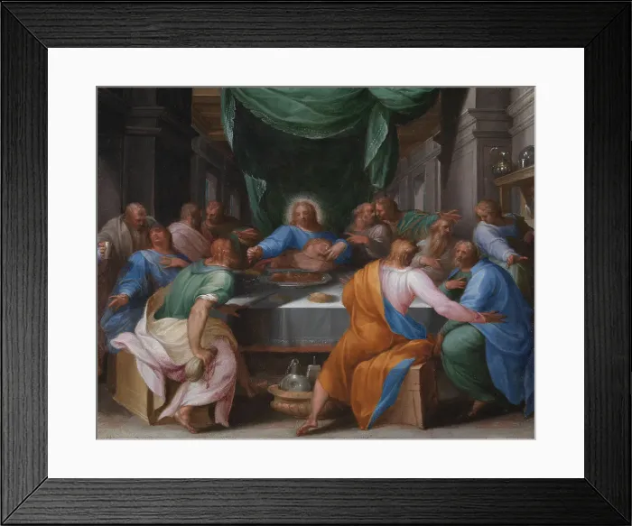 Framed Print : The Last Supper, 1547-1592. Creator: Girolamo Muziano Framed Print : The Last Supper, 1547-1592. Creator: Girolamo Muziano