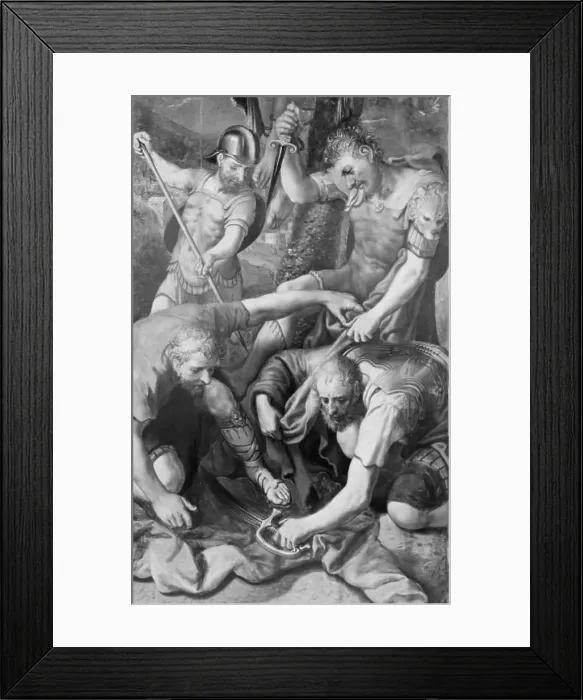 Framed Print : The Soldiers Fighting over Christ's Cloak, 1547-1603. Creator: Martin de Vos Framed Print : The Soldiers Fighting over Christ's Cloak, 1547-1603. Creator: Martin de Vos