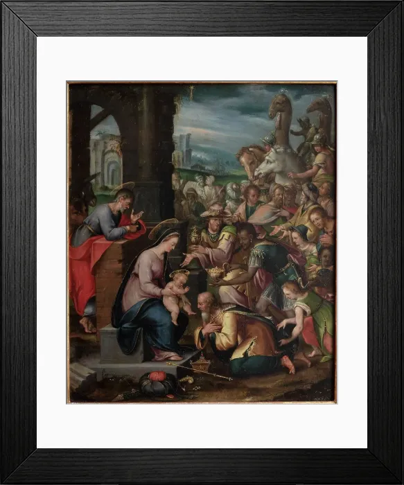 Framed Print : The Adoration of the Magi, 1557-1616. Creator: Frans Francken I Framed Print : The Adoration of the Magi, 1557-1616. Creator: Frans Francken I
