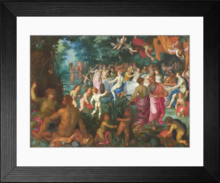 Framed Print : The Marriage of Peleus and Thetis, 1583-1625. Creators: Jan Brueghel the Elder, Johannes Rottenhammer the elder Framed Print : The Marriage of Peleus and Thetis, 1583-1625. Creators: Jan Brueghel the Elder, Johannes Rottenhammer the elder