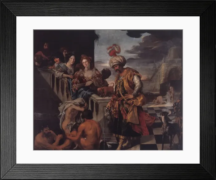 Framed Print : Bathing in an Oriental Harbour, 1584-1625. Creator: Pieter Isaacsz Framed Print : Bathing in an Oriental Harbour, 1584-1625. Creator: Pieter Isaacsz