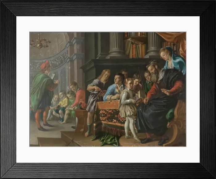 Framed Print : A Boys School, 1597-1658. Creator: Francis Cleyn Framed Print : A Boys School, 1597-1658. Creator: Francis Cleyn
