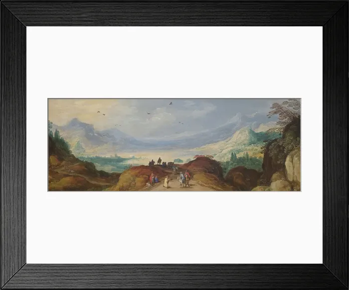 Framed Print : Mountain Landscape with a Lake, 1597-1625. Creators: Joos de Momper, the younger, Jan Brueghel the Elder Framed Print : Mountain Landscape with a Lake, 1597-1625. Creators: Joos de Momper, the younger, Jan Brueghel the Elder