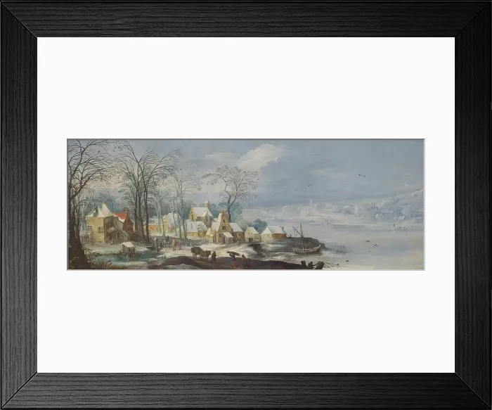 Framed Print : Winter Landscape, 1597-1625. Creators: Joos de Momper, the younger, Jan Brueghel the Elder Framed Print : Winter Landscape, 1597-1625. Creators: Joos de Momper, the younger, Jan Brueghel the Elder