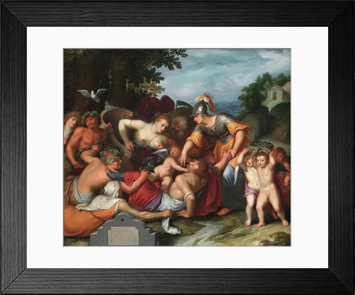 Framed Print : Gemeine Jeuchts Beeldt. Allegory of the Temptations of Youth, 1598-1610. Creator: Otto Van Veen Framed Print : Gemeine Jeuchts Beeldt. Allegory of the Temptations of Youth, 1598-1610. Creator: Otto Van Veen