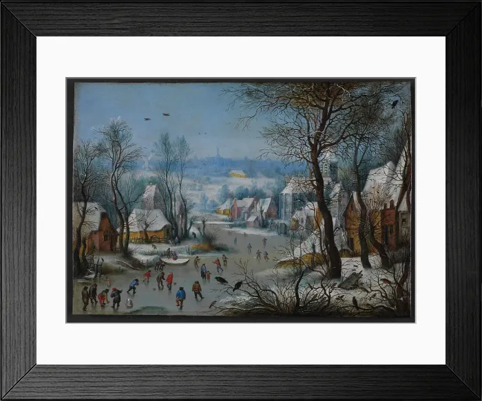 Framed Print : Winter Scenery, 1600-1614. Creator: Bruegel the Elder, Pieter, after (1526-1569) Framed Print : Winter Scenery, 1600-1614. Creator: Bruegel the Elder, Pieter, after (1526-1569)