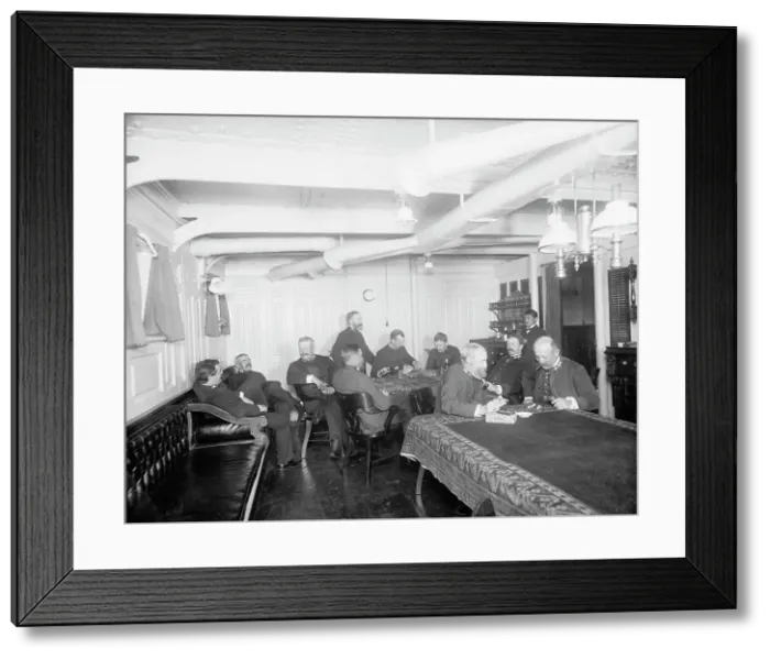 Framed Print : U.S.S. Maine ward room officers, 1896, 1896. Creator: Unknown Framed Print : U.S.S. Maine ward room officers, 1896, 1896. Creator: Unknown